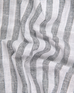 Linen White With Grey Colour Patta Print Shirt For Men