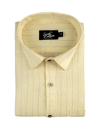 Men’s Yellow Striped Cotton Shirt