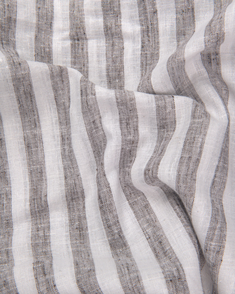 Linen White With Dusty Colour Patta Print Shirt For Men