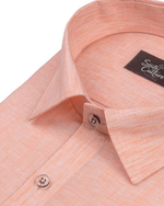 Cotton Linen Peach Colour Shirt for Men