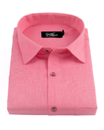 Premium Linen Blend Pink Colour Men's Shirt