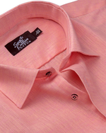 Linen Texture Peach Pink Colour Men's Shirt