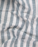 Linen White With Carbon Blue Colour Patta Print For Men