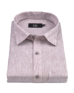 Cotton Linen Light Lavender Colour Shirt for Men