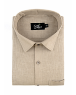 Premium Linen Blend Chikoo Colour Men's Shirt