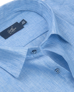 Cotton Linen Ice Blue Colour Shirt for Men
