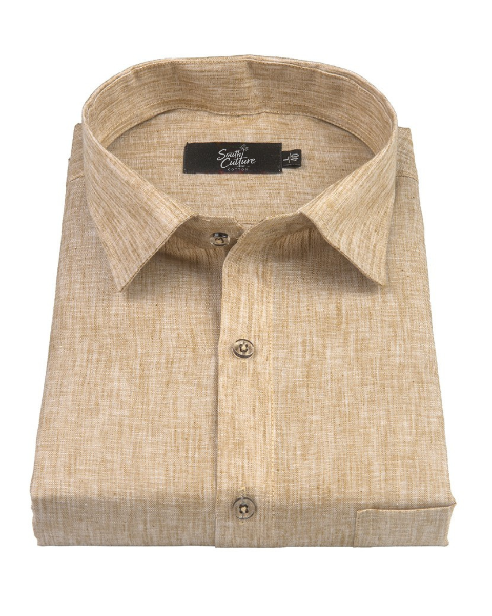 Linen Cotton Bright Fone Color Shirt for Men