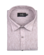 Cotton Linen Light Lavender Colour Shirt for Men