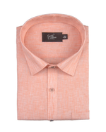 Cotton Linen Peach Colour Shirt for Men
