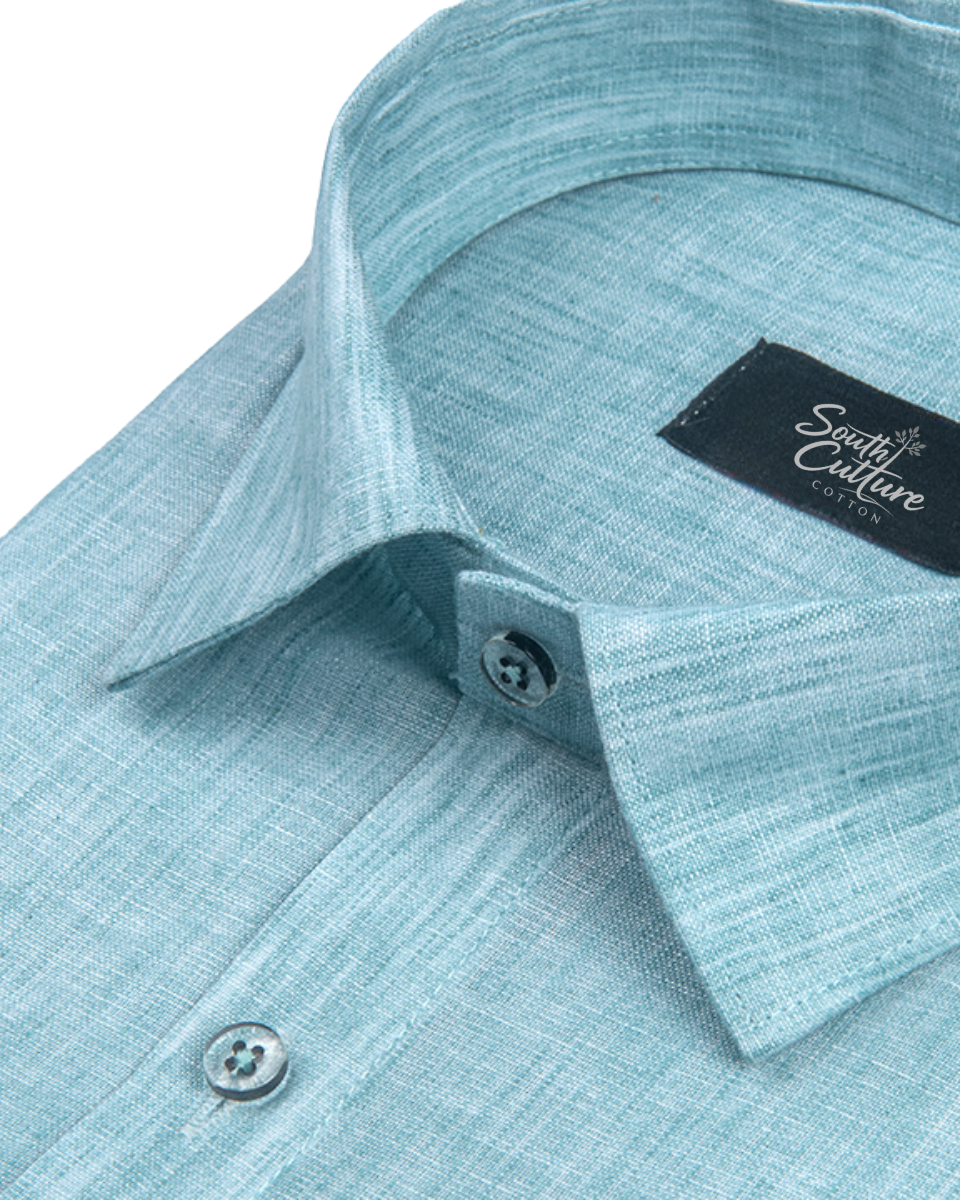 Cotton Linen Sky Gray Colour Shirt for Men
