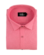 Premium Linen Blend Pink Colour Men's Shirt