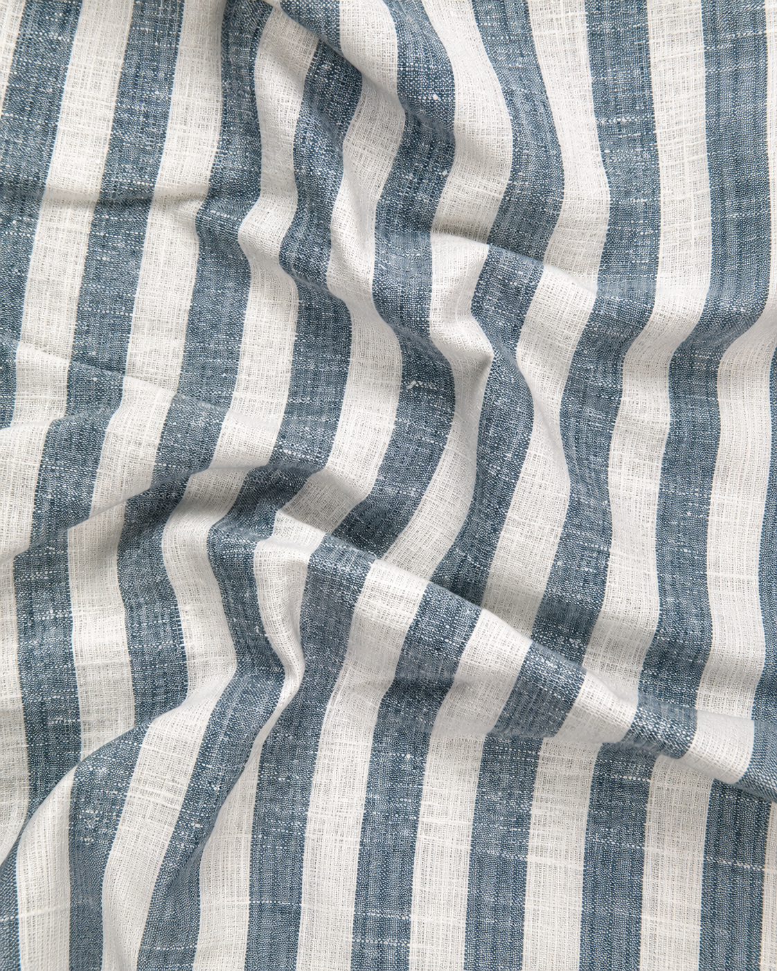 Linen White With Carbon Blue Colour Patta Print For Men
