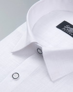Linen Cotton Pure White Colour Men's Shirt