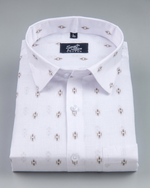 Linen Butta Dot Print Gold Men Shirt