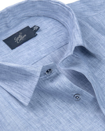 Cotton Linen Sky Blue Colour Shirt for Men