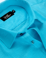 Premium Linen Blend Sky Colour Men's Shirt