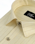 Men’s Yellow Striped Cotton Shirt