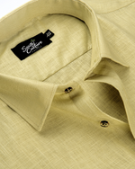 Premium Linen Blend Vanilla Colour Men's Shirt
