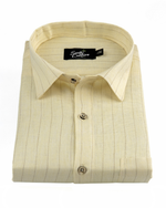 Men’s Yellow Striped Cotton Shirt