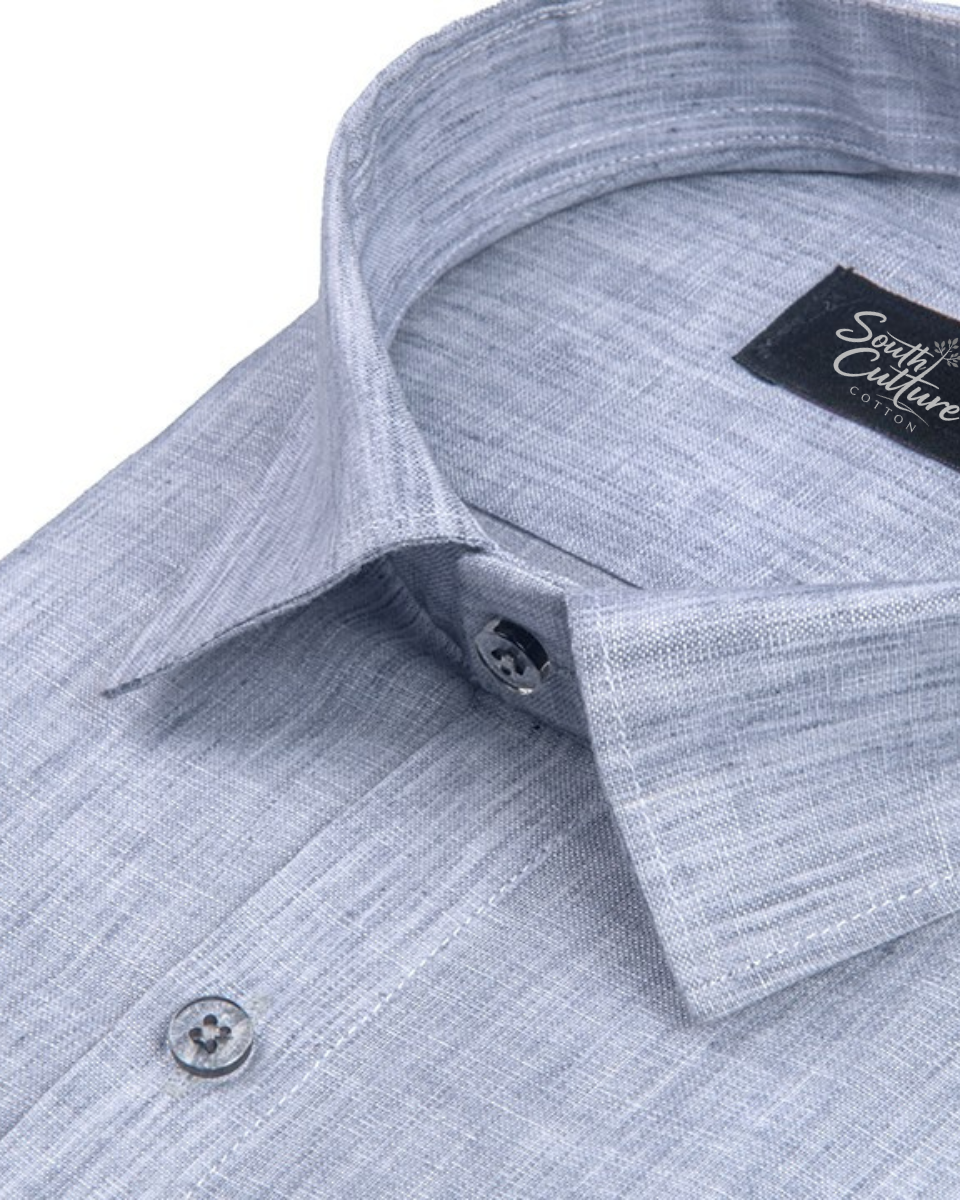 Cotton Linen Sky Blue Colour Shirt for Men
