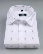 Linen Butta Micro Check Print Mehndi Touch Men Shirt
