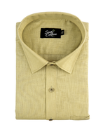 Premium Linen Blend Vanilla Colour Men's Shirt