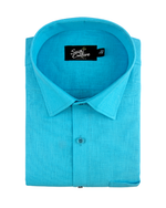 Premium Linen Blend Sky Colour Men's Shirt