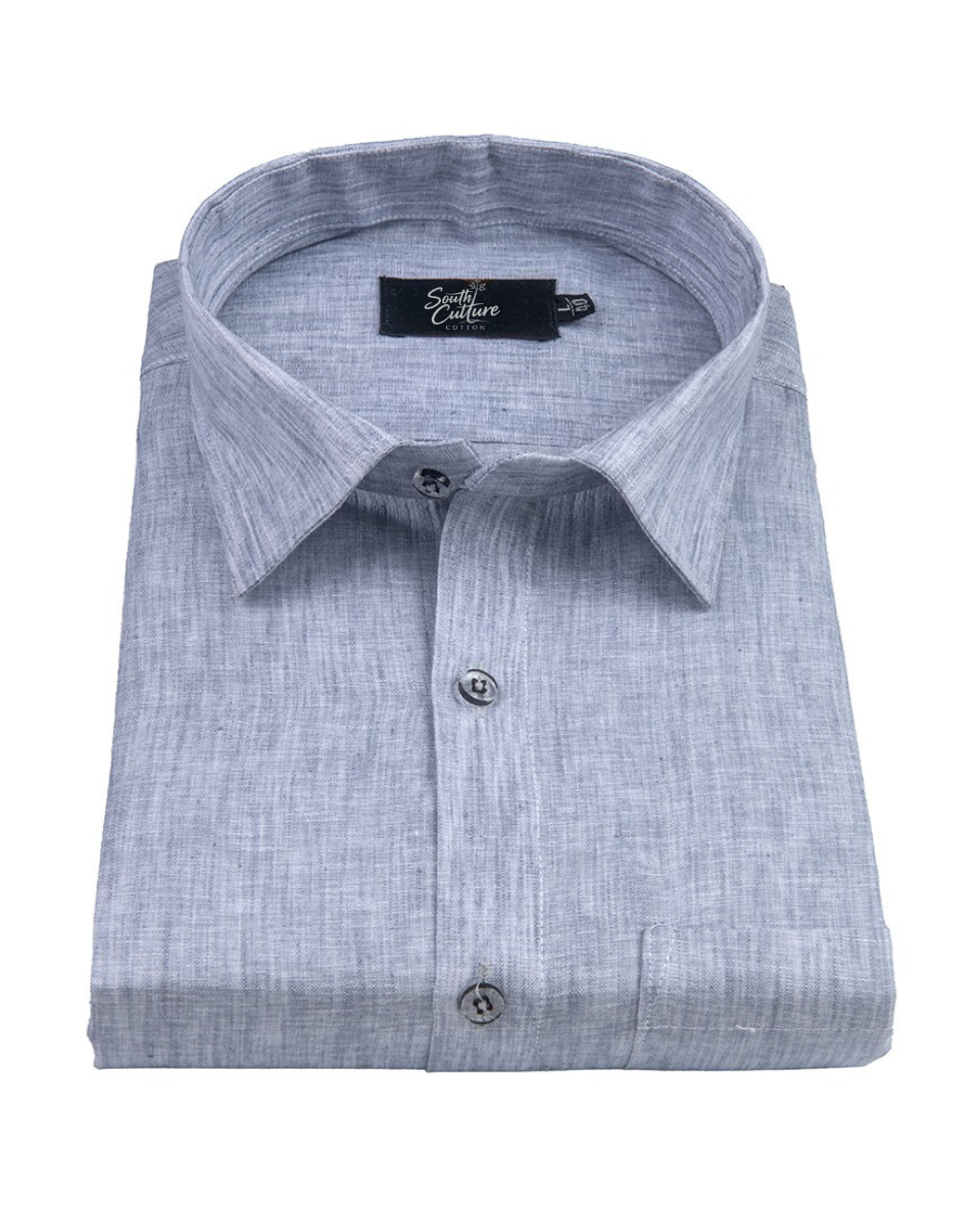 Cotton Linen Sky Blue Colour Shirt for Men