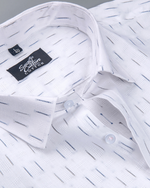Linen Butta Vertical Dash Pattern Men Shirt