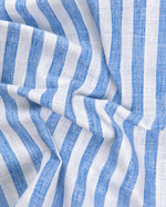 Linen White With Sky Blue Colour Shirt For Men