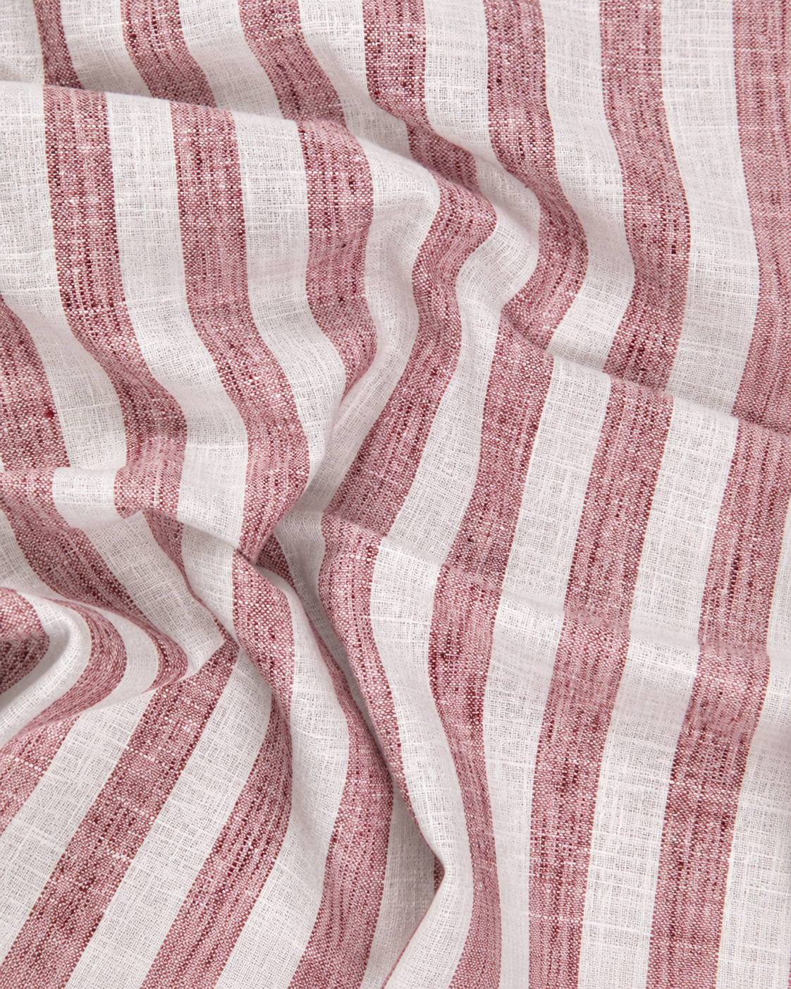 Linen White Pink Colour Patta Print Shirt For Men