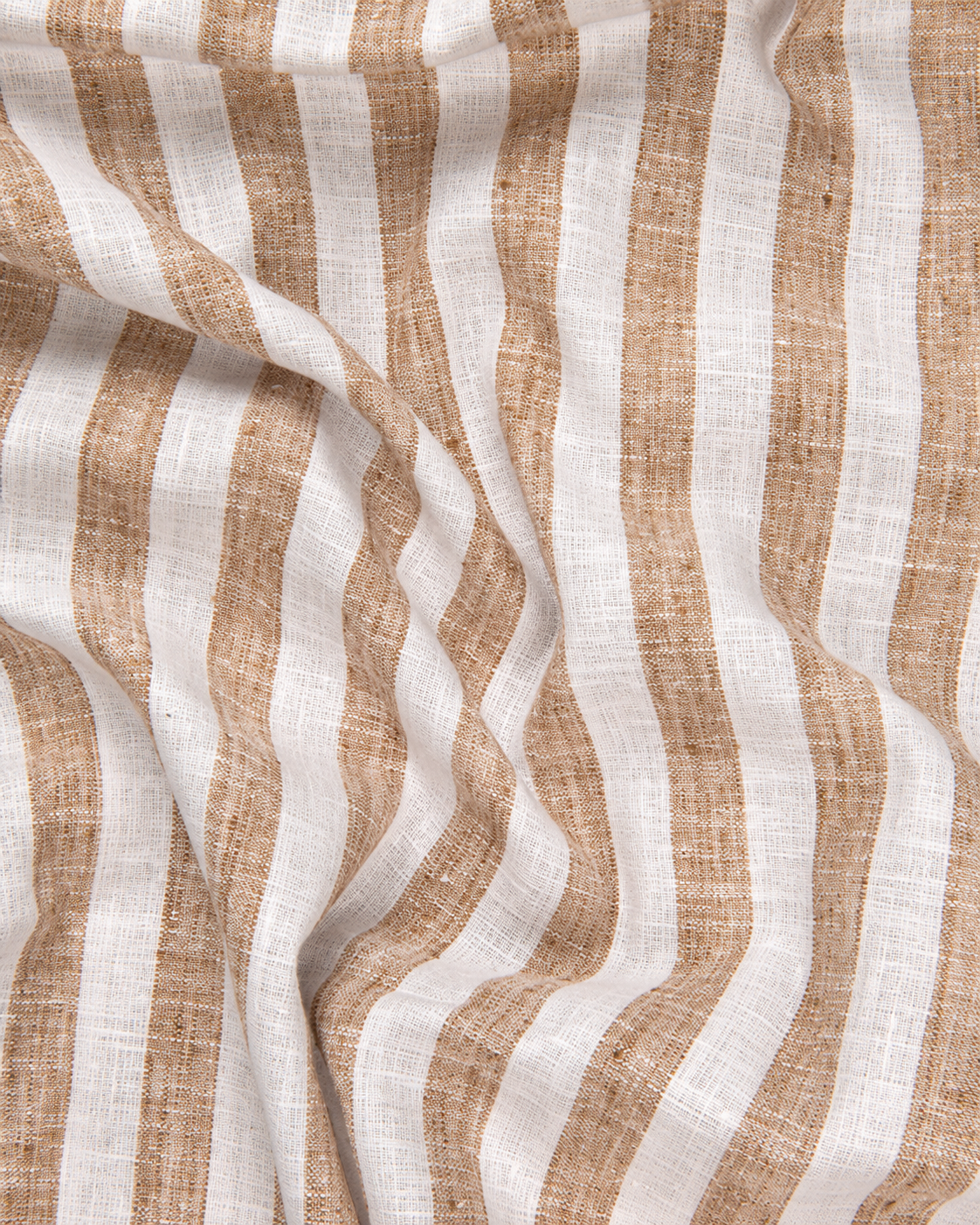 Linen White With Brown Colour Patta Print Shirt For Men